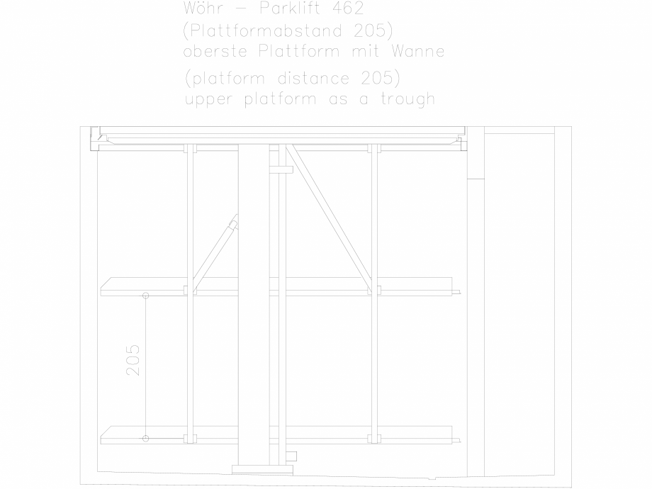 Pagina 1-CAD-DXF Sistem mecanic de parcare 462-205 WÖHR Detaliu de produs PARKLIFT 461/462 