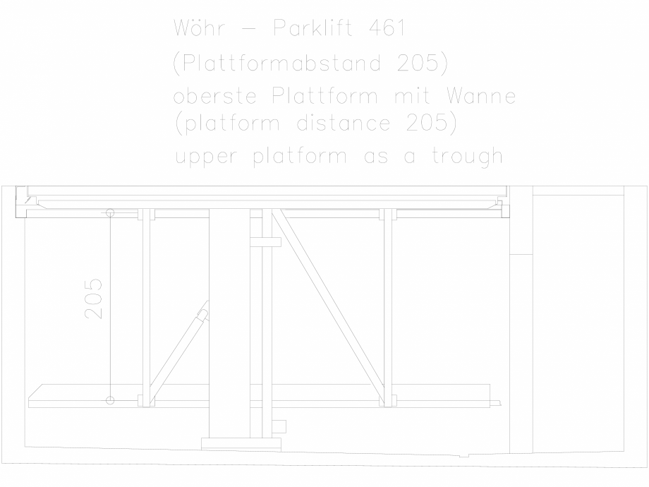 Pagina 1 - CAD-DXF Sistem mecanic de parcare 461-205 WÖHR Detaliu de produs PARKLIFT 461/462 