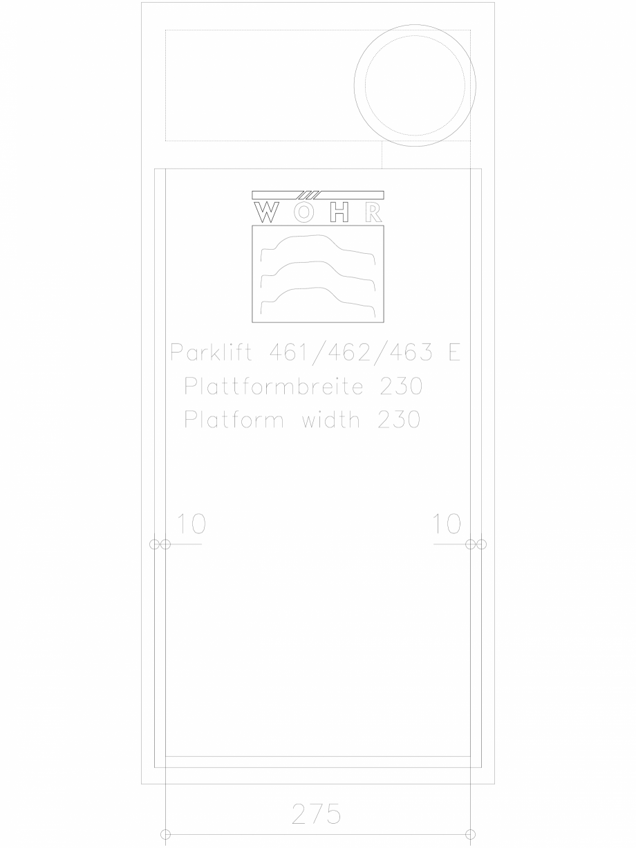 Pagina 1-CAD-DXF Sistem mecanic de parcare DS-46X-E-230-planning WÖHR Detaliu de produs PARKLIFT 461/462...