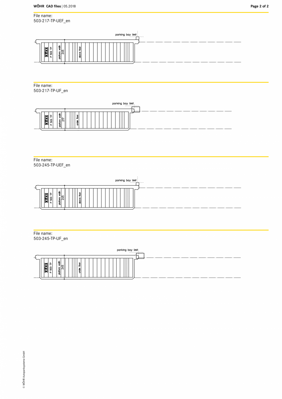 Pagina 2-CAD-PDF Platforma de parcare WOEHR_CAD-503_EN_05-2018 WÖHR Detaliu de produs 