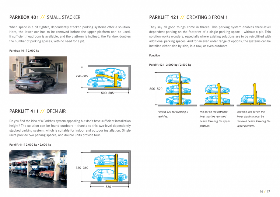 Pagina 9-Sisteme de parcare auto WÖHR PARKLIFT 405, PARKLIFT 450, PARKLIFT 401, PARKLIFT 411, PARKLIFT...