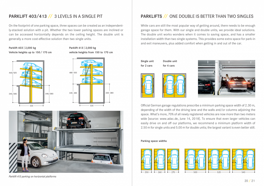 Pagina 11-Sisteme de parcare auto WÖHR PARKLIFT 405, PARKLIFT 450, PARKLIFT 401, PARKLIFT 411, PARKLIFT...