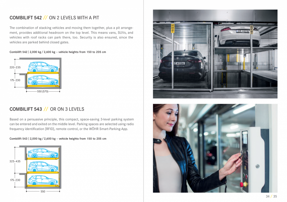 Pagina 18-Sisteme de parcare auto WÖHR PARKLIFT 405, PARKLIFT 450, PARKLIFT 401, PARKLIFT 411, PARKLIFT...
