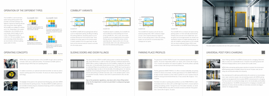 Pagina 3-Sisteme de parcare WÖHR Combilift  WÖHR COMBILIFT 542, COMBILIFT 543, COMBILIFT 552,...