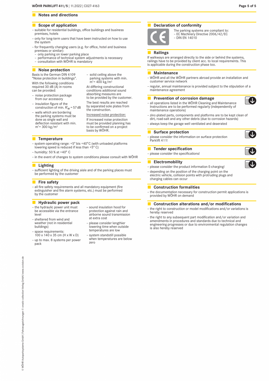Pagina 5-Sistem mecanic de parcare WÖHR PARKLIFT 411 Fisa tehnica Engleza gle unit (2 cars)

Row...