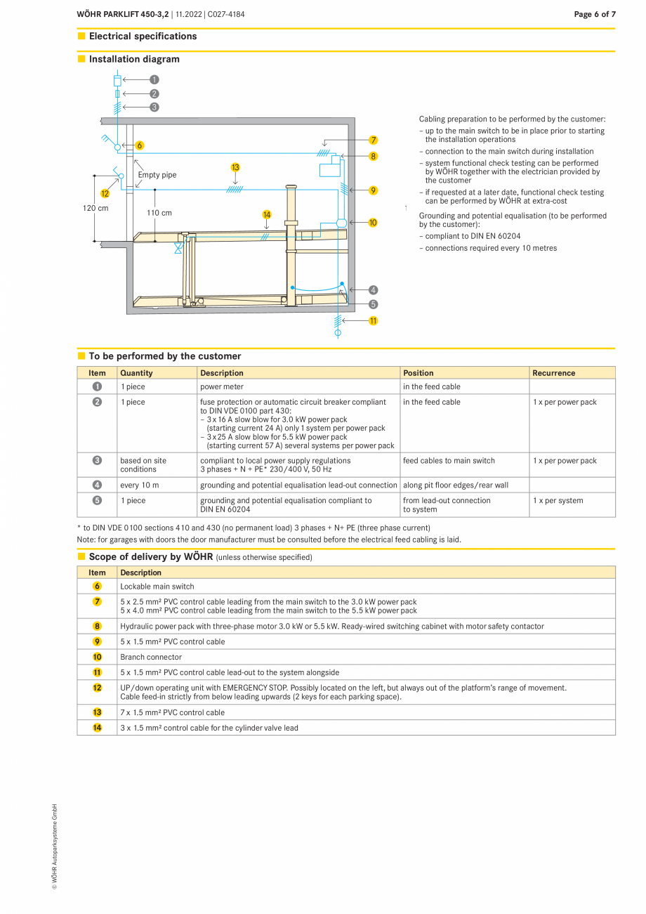 Pagina 6-Sistem mecanic de parcare Parklift 450-3.2 W&Ouml;HR Fisa tehnica Engleza 

14
max. 410
620

60
120
...