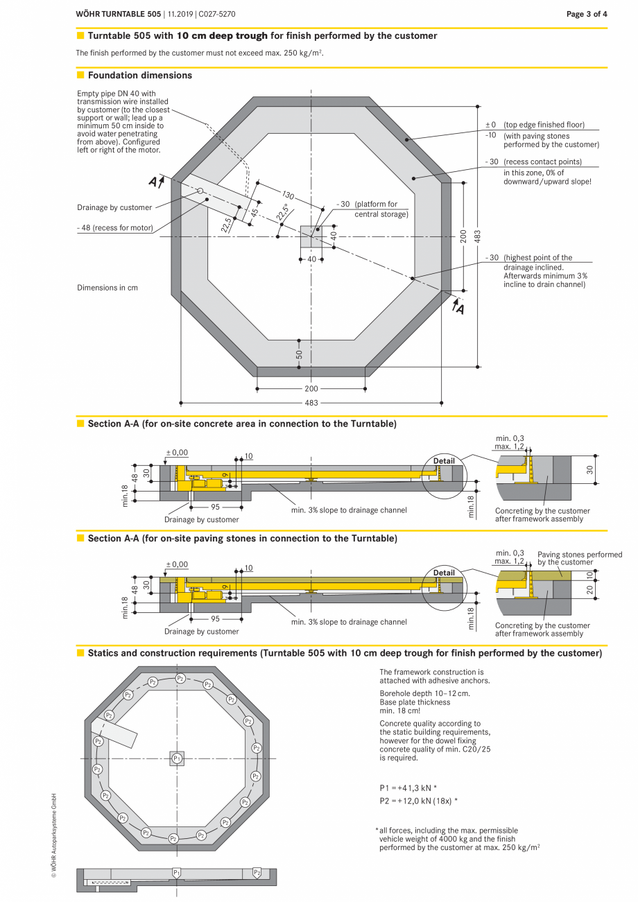 Pagina 3-Fișă tehnică placa turnanta WÖHR 505 Fisa tehnica Engleza andards due to technical and...