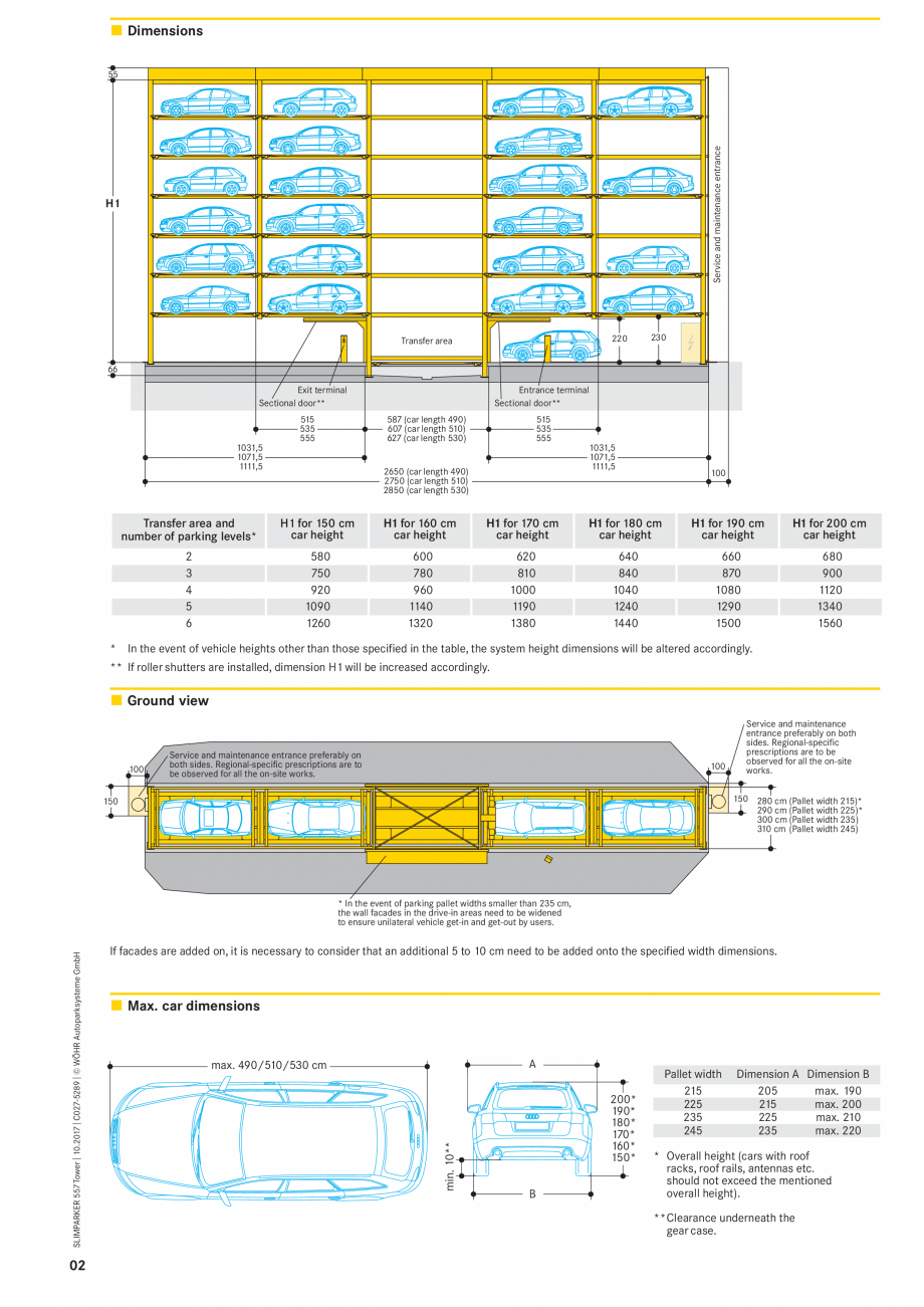 Pagina 2-Fișă tehnică sistem de parcare Slimparker 557 Tower WÖHR Fisa tehnica Engleza ..

and...