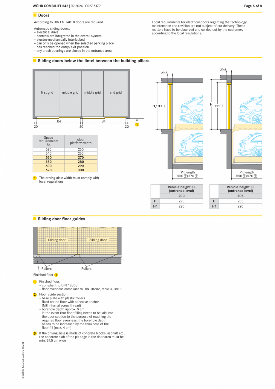 Pagina 5-Sistem mecanic de parcare - COMBILIFT  WÖHR COMBILIFT 542 Fisa tehnica Engleza  height for your...