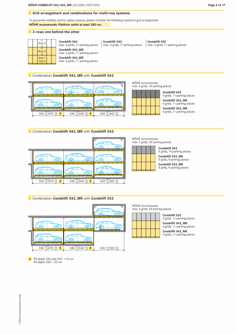 Pagina 4 - Sistem mecanic de parcare - COMBILIFT 542 MR WÖHR Fisa tehnica Engleza bilift 542_MR...