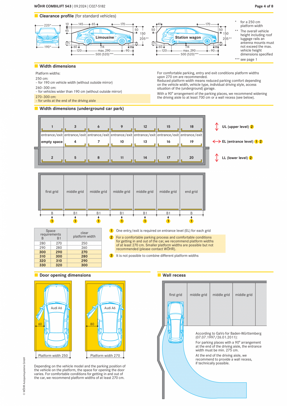 Pagina 4 - Sistem mecanic de parcare - COMBILIFT  WÖHR COMBILIFT 543 Fisa tehnica Engleza 5
...