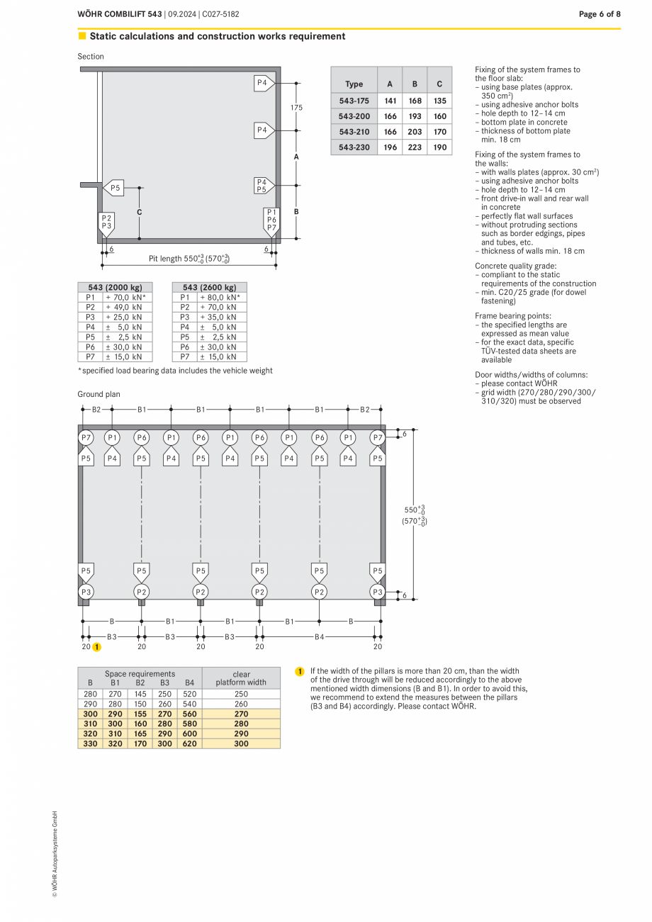 Pagina 6 - Sistem mecanic de parcare - COMBILIFT  WÖHR COMBILIFT 543 Fisa tehnica Engleza ...
