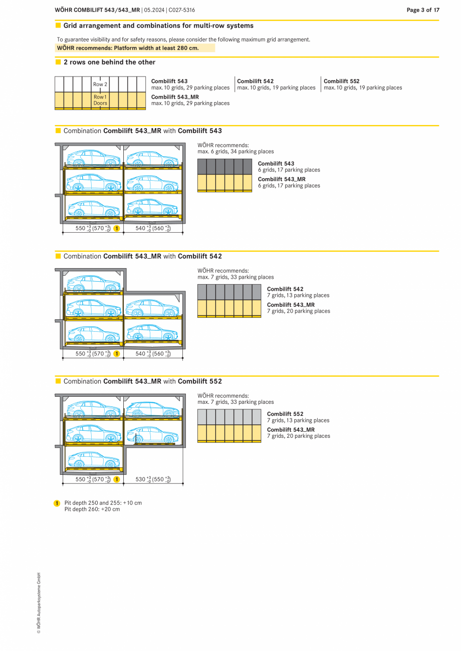 Pagina 3-Sistem mecanic de parcare - COMBILIFT 543 MR WÖHR Fisa tehnica Engleza e

2

50 7

540

(570 ) ...
