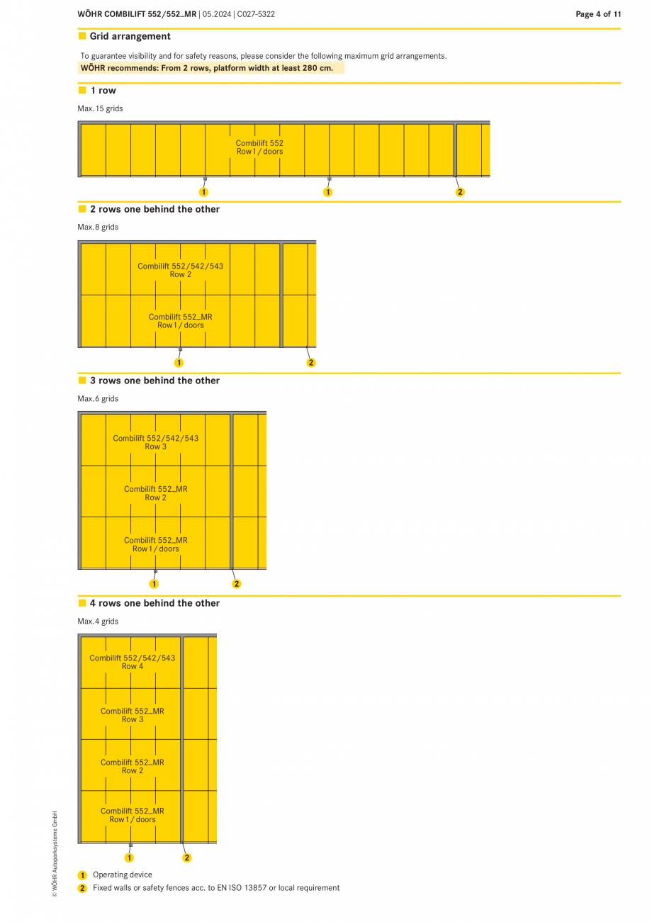 Pagina 4 - Sistem mecanic de parcare - COMBILIFT 552MR  WÖHR Fisa tehnica Engleza 5

410

415

...