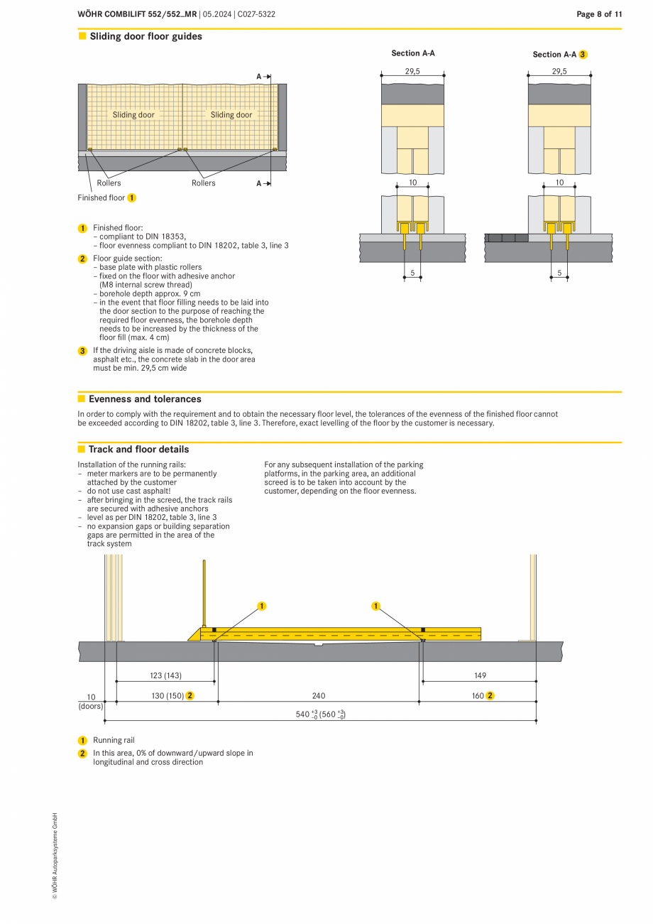 Pagina 8 - Sistem mecanic de parcare - COMBILIFT 552MR  WÖHR Fisa tehnica Engleza 0

205

210

...