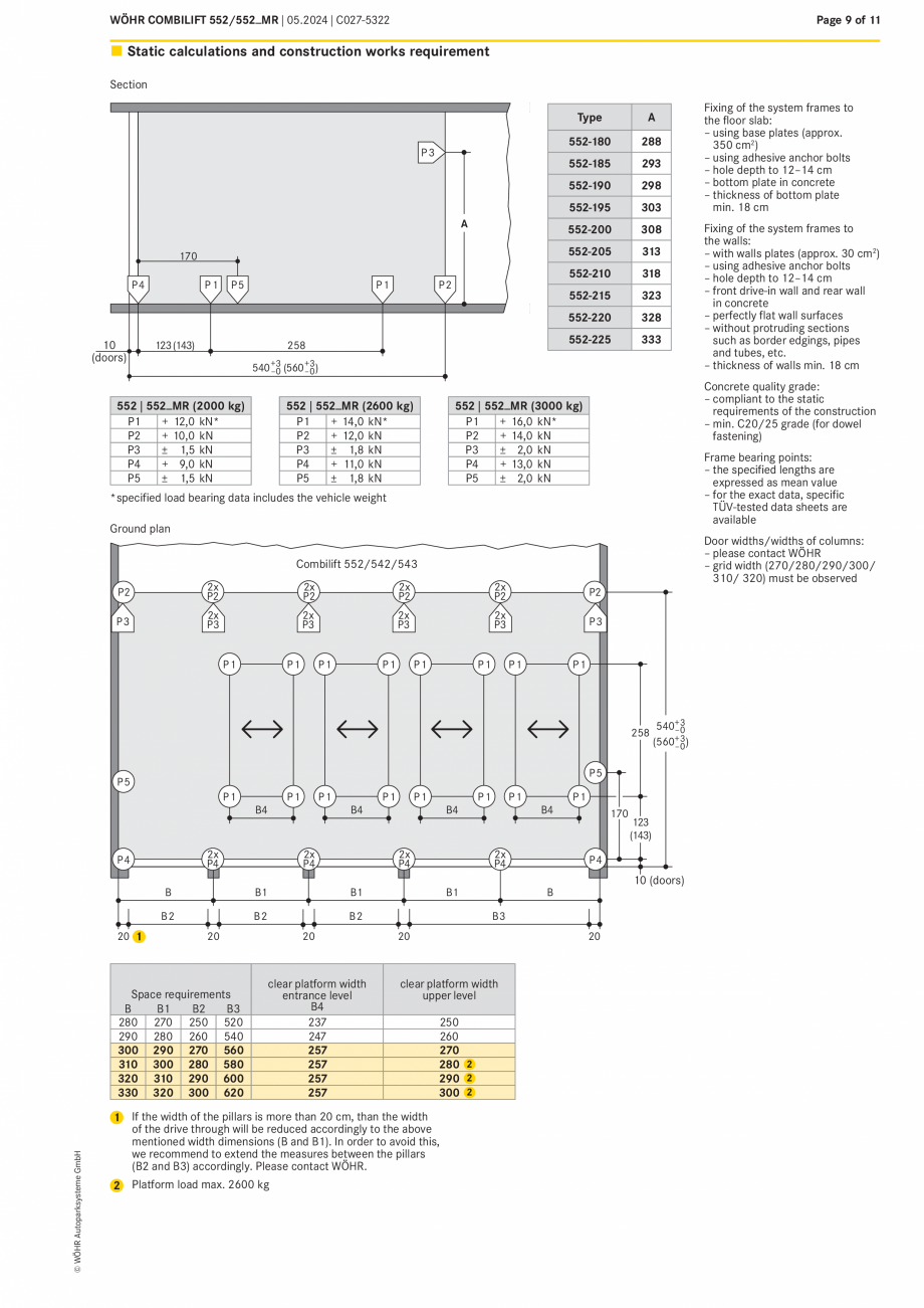 Pagina 9 - Sistem mecanic de parcare - COMBILIFT 552MR  WÖHR Fisa tehnica Engleza 27-5322

Page...