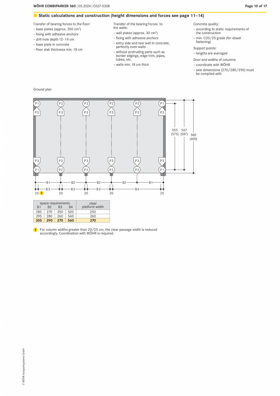 Pagina 10-Sistem mecanic de parcare COMBIPARKER WÖHR COMBIPARKER 560 Fisa tehnica Engleza HR recommends: ...