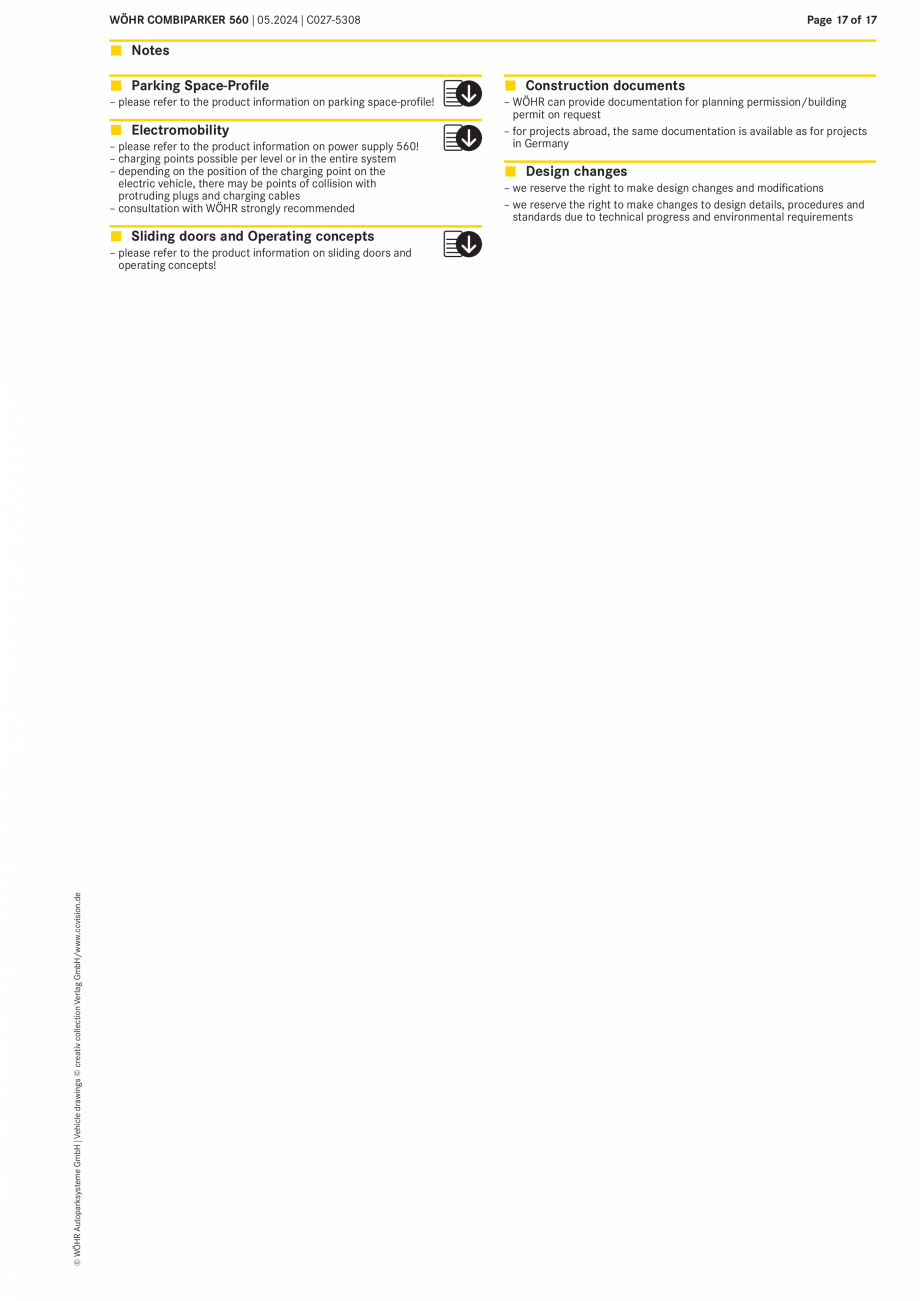 Pagina 17 - Sistem mecanic de parcare COMBIPARKER WÖHR COMBIPARKER 560 Fisa tehnica Engleza 
10...