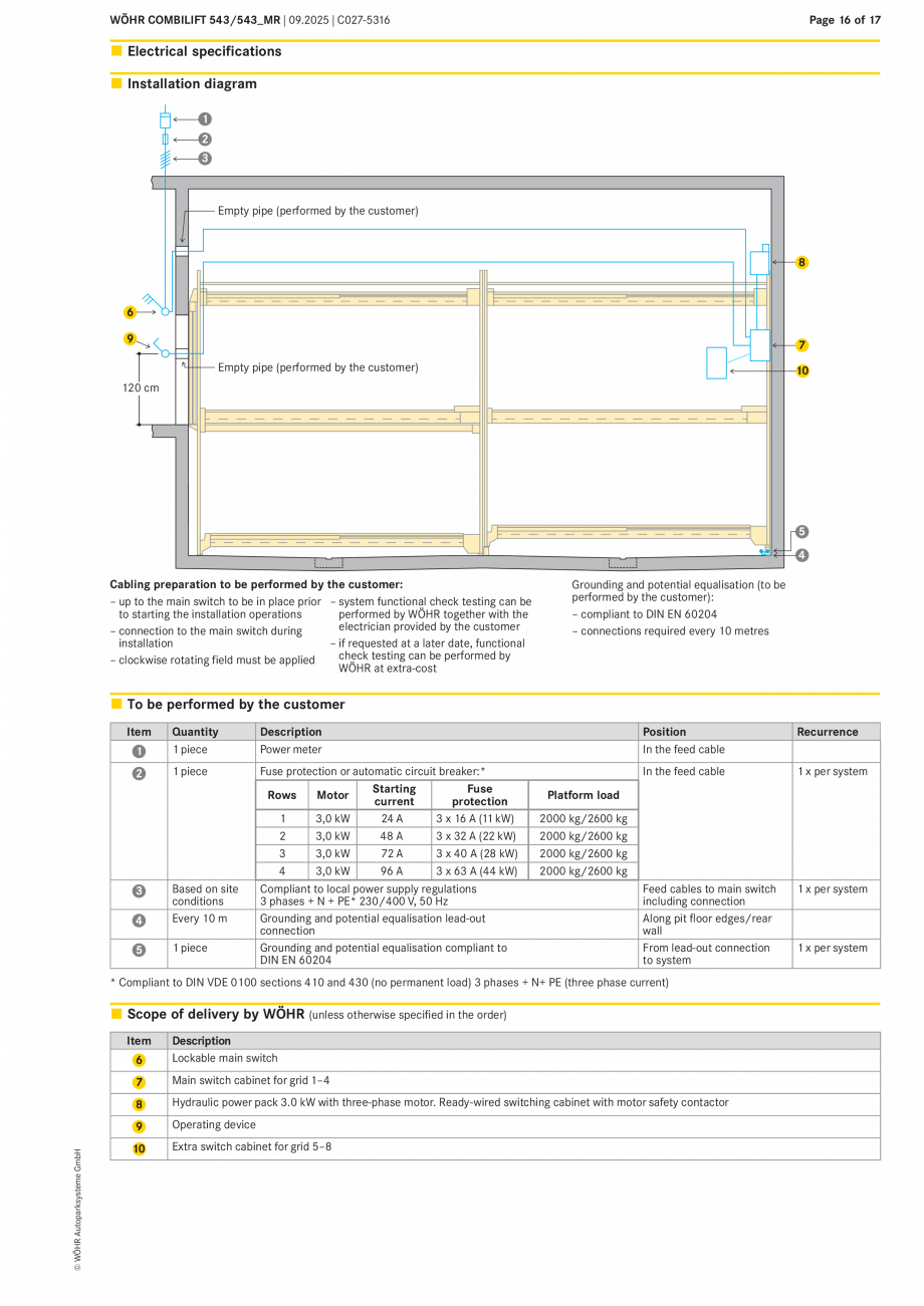 Pagina 16-Sistem mecanic de parcare - COMBILIFT 543 MR W&Ouml;HR Fisa tehnica Engleza e
height
EL
(entrance...