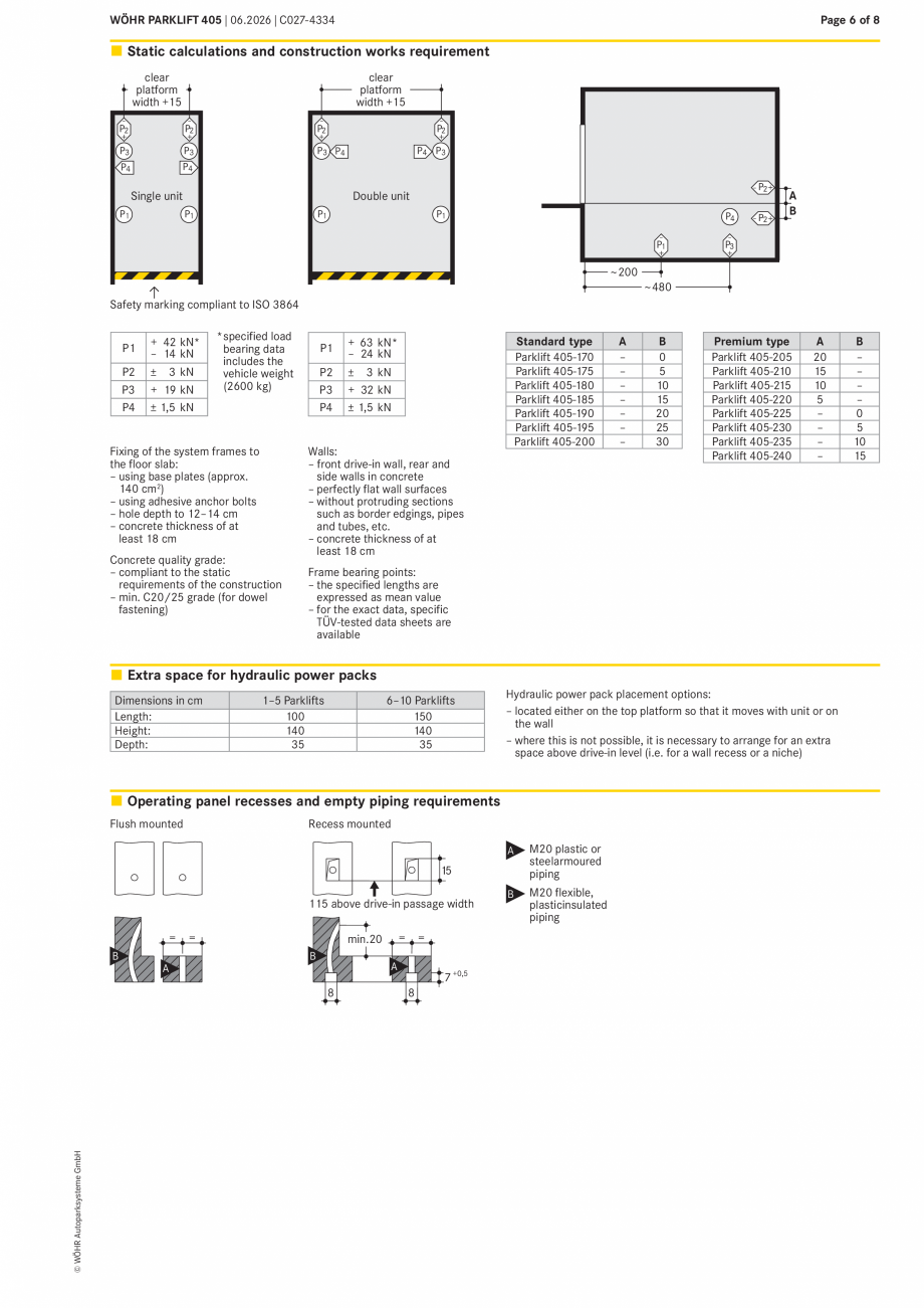 Pagina 6-Sistem mecanic de parcare W&Ouml;HR PARKLIFT 405 Fisa tehnica Engleza 60

230

225

L+S: 150

L+S:...
