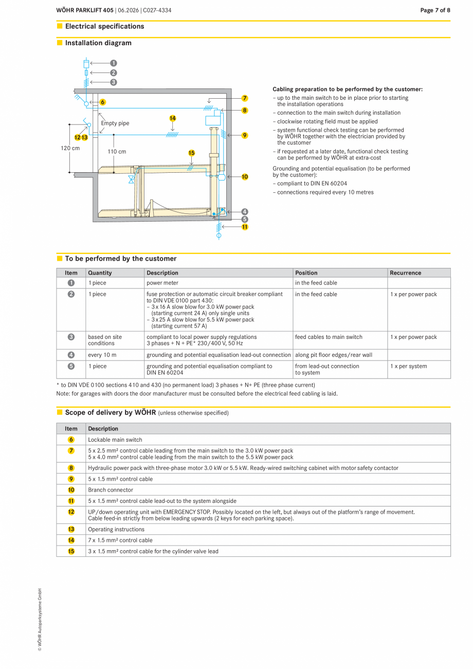 Pagina 7-Sistem mecanic de parcare W&Ouml;HR PARKLIFT 405 Fisa tehnica Engleza e upper parking spaces and...