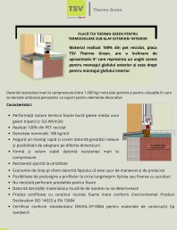 Placa TSV THERMO GREEN pentru termoizolare sub glaf exterior/interior 
