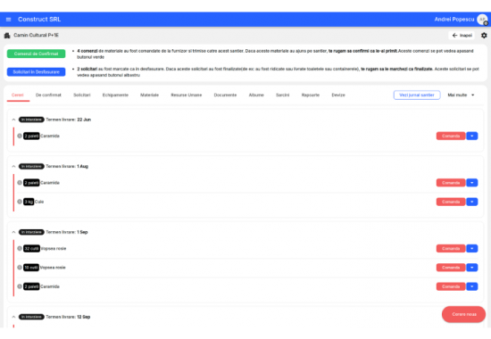 Aplicatie software pentru managementul santierelor SantiereDigitale