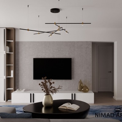 Nimad Architects Nimad_Design interior_Apartament V -detalii camera de zi - Design interior pentru case si apartamente