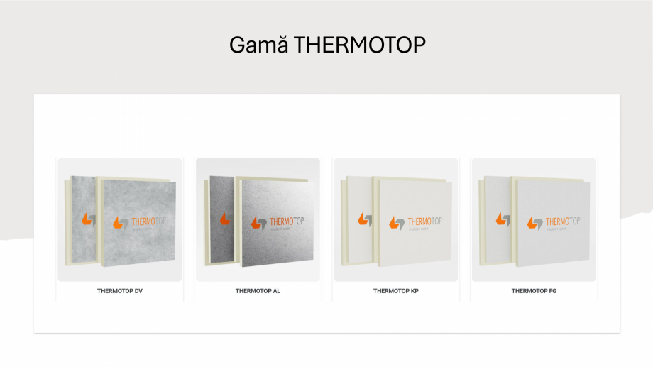 Pagina 5-Solutie de izolare termica performanta  Catalog, brosura Romana ă de reacție E
Aplicații:...