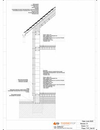 Detaliu constructiv izolare termica acoperis tip sarpanta intre si sub capriori
