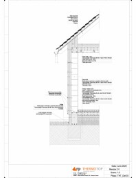 Detaliu constructiv izolare termica planseu acoperis tip sarpanta