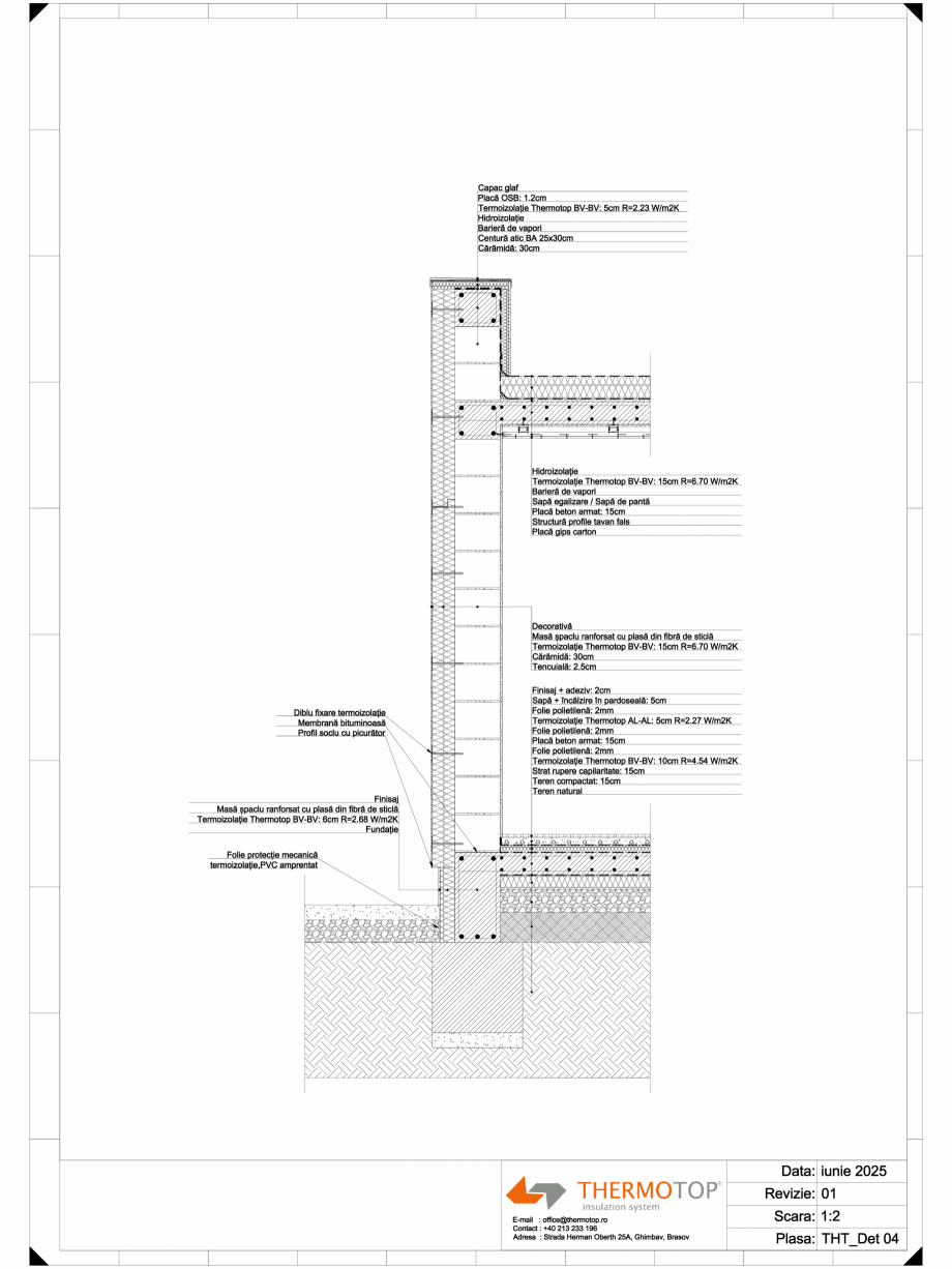 Pagina 1-CAD-DWG Detaliu constructiv izolare termică terasă necirculabilă THERMOTOP TECHNOLOGY Detaliu de ...