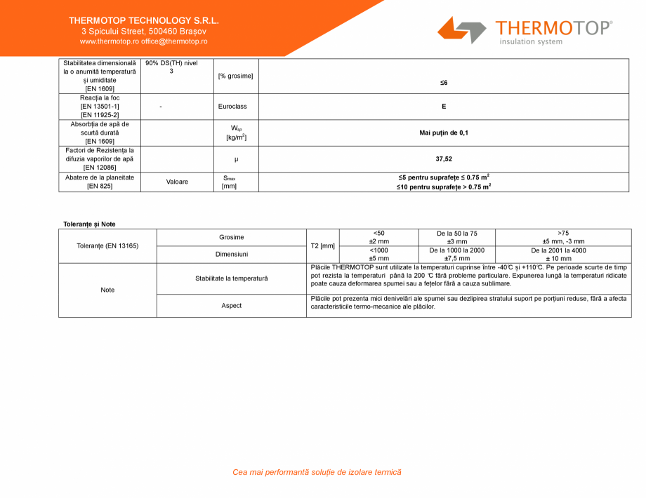 Pagina 2-Placa termoizolanta din spuma PIR THERMOTOP TECHNOLOGY THERMOTOP FG Fisa tehnica Romana 

0,14
...