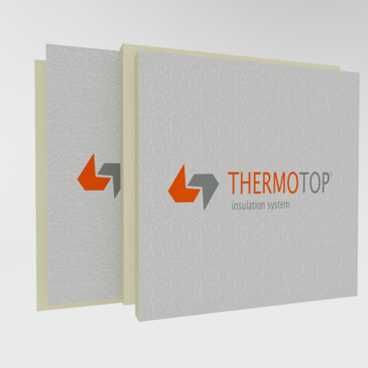 Plăci termoizolante PIR cu fibra de sticla  THERMOTOP FG Placi termoizolante PIR cu fibra de sticla 