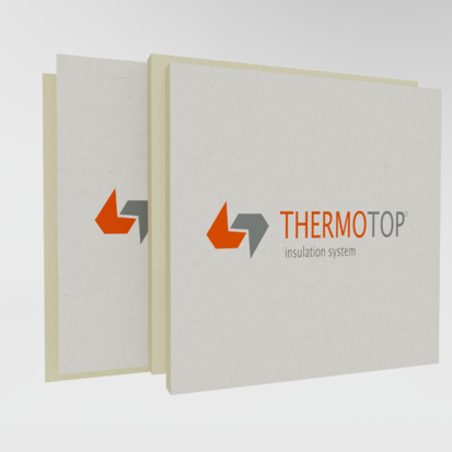 Placi termoizolante PIR cu hartie kraft THERMOTOP KP Placi termoizolante PIR cu hartie kraft