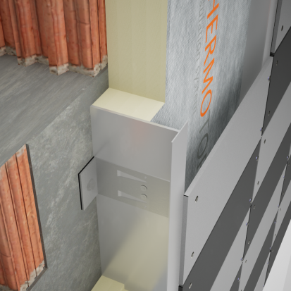 Termosistem fatada ventilata  cu izolatie termica PIR Thermotop(3) Fatada ventilata