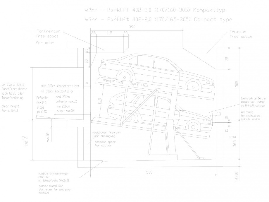 Pagina 1-CAD-DXF Sistem mecanic de parcare auto 2.0-170/165 Compact WÖHR Detaliu de produs PARKLIFT 402 