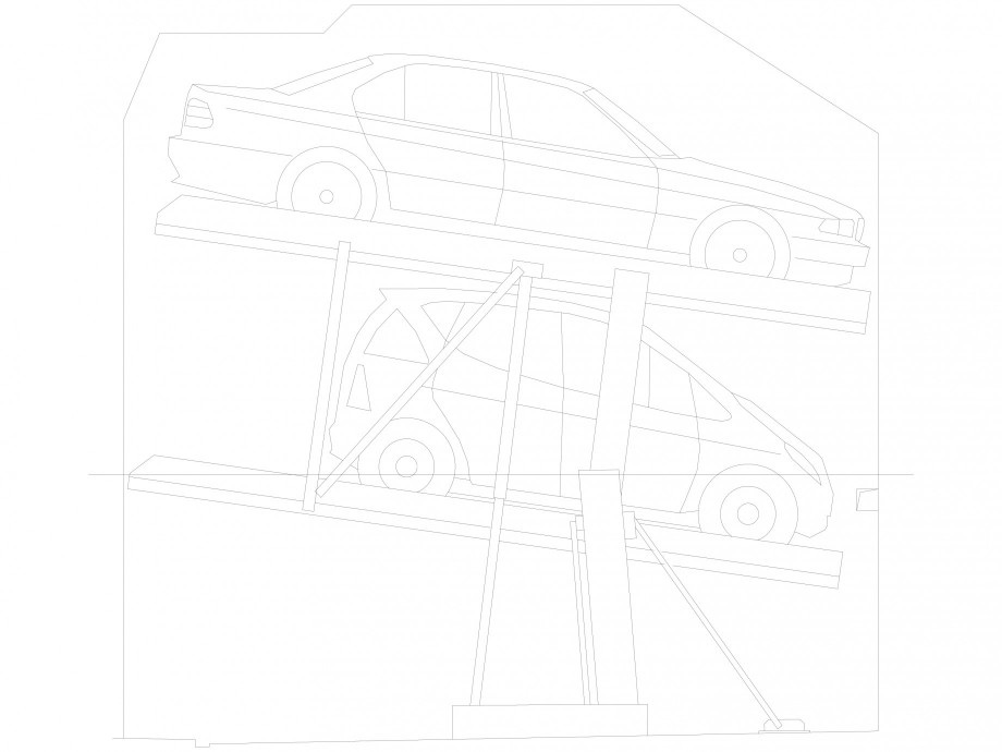 Pagina 1-CAD-DXF Sistem mecanic de parcare auto 2.0-185/180 Standard-planificare WÖHR Detaliu de produs ...
