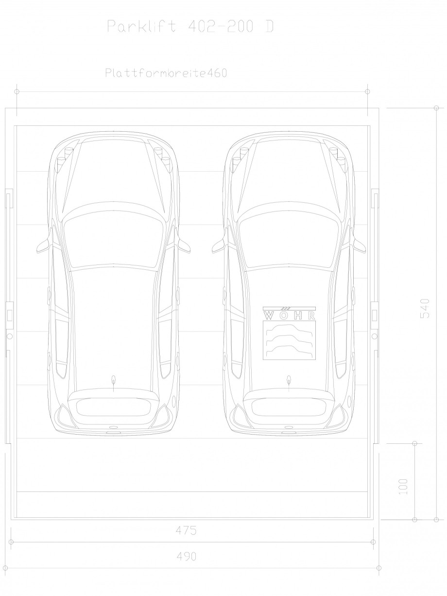 Pagina 1-CAD-DXF Sistem mecanic de parcare auto 200 D-460 WÖHR Detaliu de produs PARKLIFT 402 