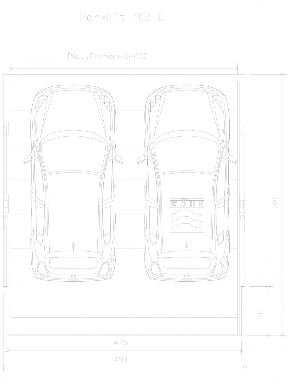 Pagina 1-CAD-DXF Sistem mecanic de parcare auto D-460 WÖHR Detaliu de produs PARKLIFT 402 