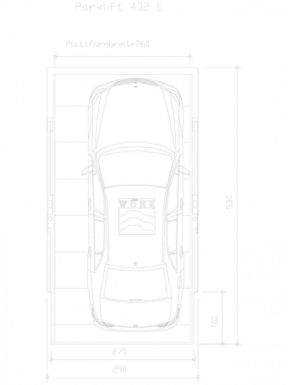 Pagina 1-CAD-DXF Sistem mecanic de parcare auto E-260 WÖHR Detaliu de produs PARKLIFT 402 