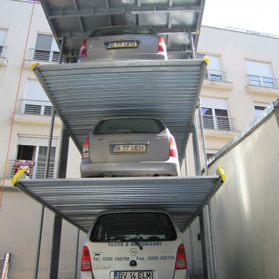 WÖHR Parklift 463 Bucuresti - cu 3 autoturisme, detaliu - Sisteme de parcare auto WÖHR