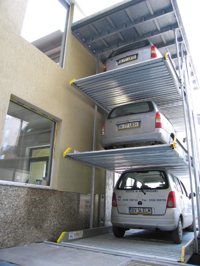 Parklift 463 Bucuresti - detaliu Sistem de parcare - Cladire de birouri - Bucuresti