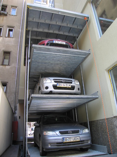 Parklift 463 Bucuresti - exemplu de utilizare Sistem de parcare - Cladire de birouri - Bucuresti
