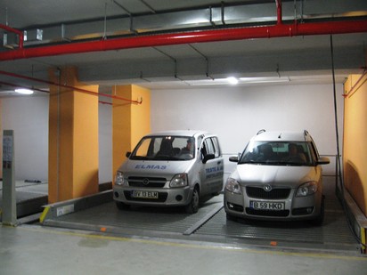 2 autoturisme pe platforma PARKLIFT 402 Sisteme de parcare - Sediu birouri - Bucuresti