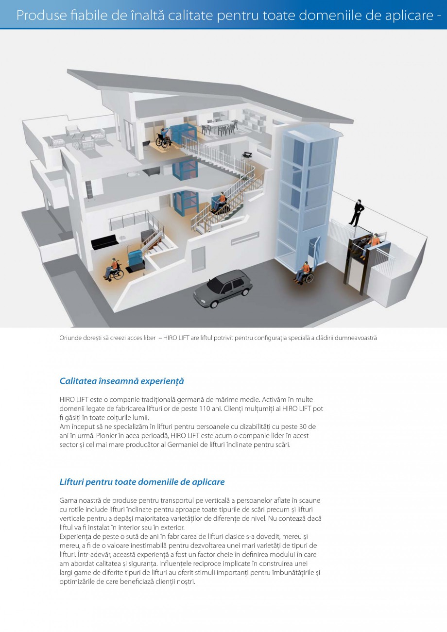 Pagina 4-Lifturi (servoscara) si platforme pentru persoane cu dizabilitati HIRO LIFT HIRO 160, HIRO 320, HIRO...