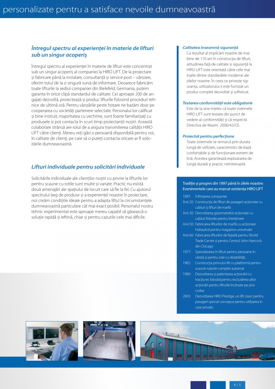 Pagina 5-Lifturi (servoscara) si platforme pentru persoane cu dizabilitati HIRO LIFT HIRO 160, HIRO 320, HIRO...
