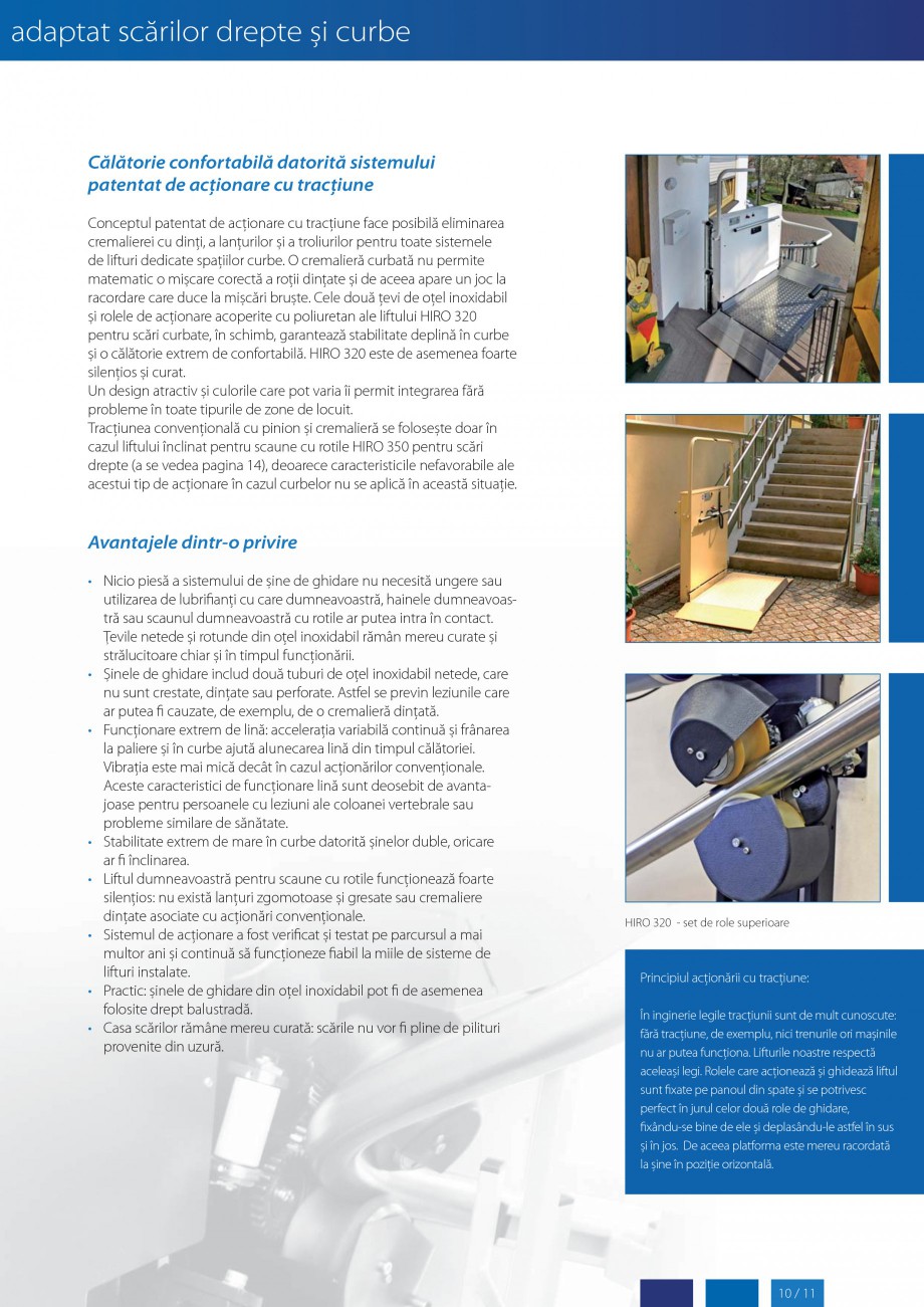 Pagina 11-Lifturi (servoscara) si platforme pentru persoane cu dizabilitati HIRO LIFT HIRO 160, HIRO 320, HIRO...