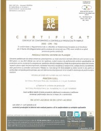 Certificat CPF - Predale pentru sisteme de plansee