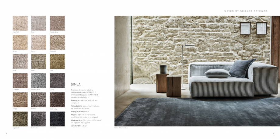 Pagina 5-Covoare tesute manual Jacaranda Catalog, brosura Engleza  years
Bespoke rugs can be hand-sewn,...